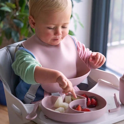 BabaBing 6-Piece Silicone Baby Weaning & Feeding Set| 6 Months+ | Pink