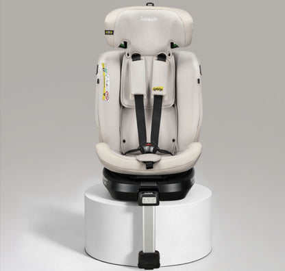 Jovikids Ranger 2 - i-Size 360° Rotating Car Seat with Canopy – 40-150cm All-in-One + ISOFIX Milkstone