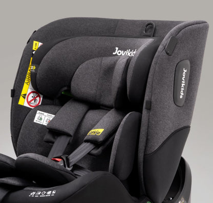 Jovikids Ranger 2 i-Size 360° Rotating Car Seat with Canopy – 40-150cm All-in-One ISOFIX Car Seat