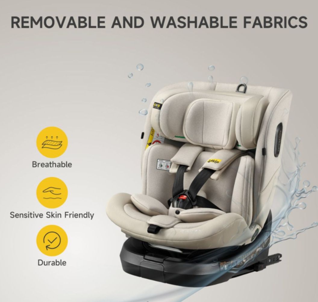 Jovikids Ranger TT - i-Size 360° Rotating Car Seat (40-150 cm) All-in-One ISOFIX & Top Tether Car Seat - Milkstone