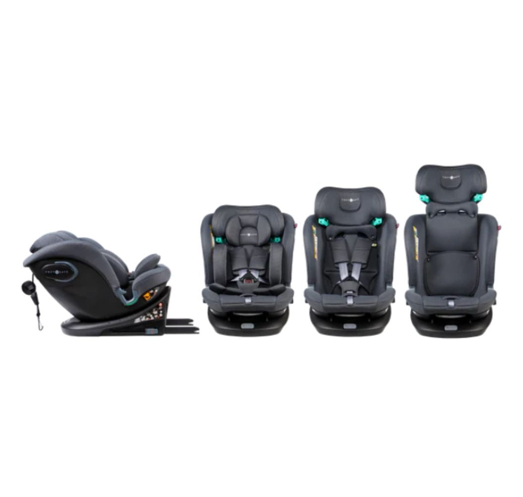 Cozy N Safe Vesta i-Size 360° Rotating Car Seat (40–150cm) | Birth to 12 Years | ISOFIX - Slate