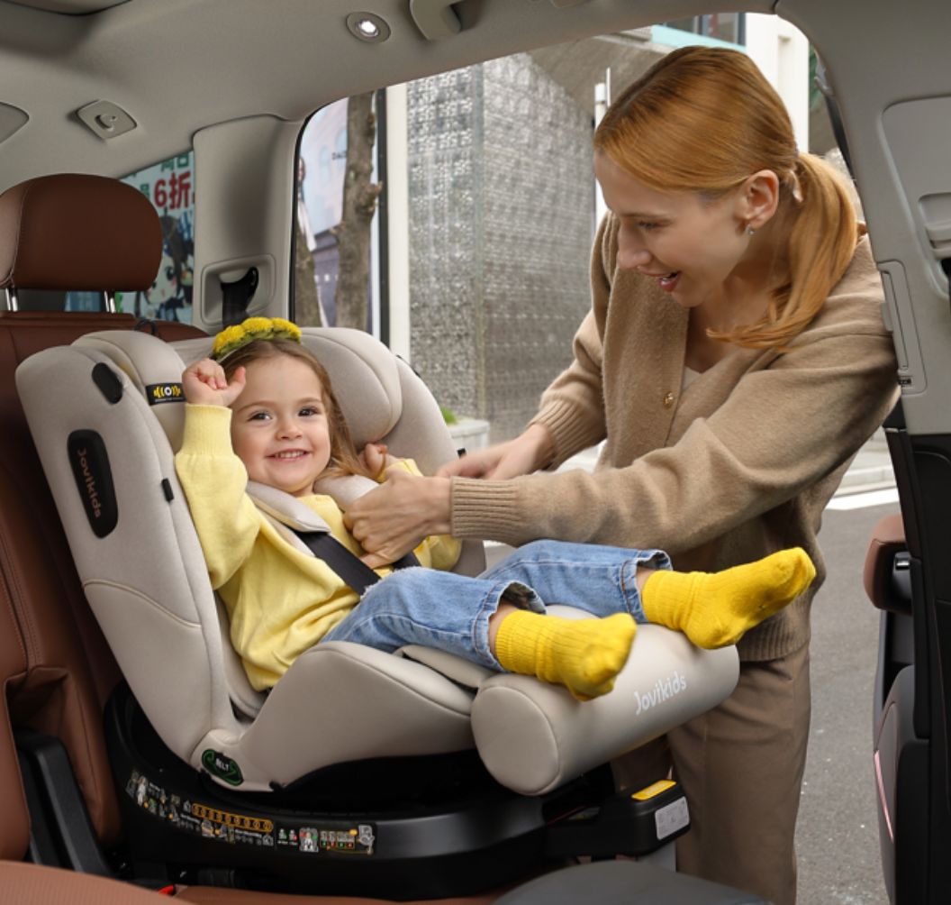 Jovikids Ranger 2 - i-Size 360° Rotating Car Seat with Canopy – 40-150cm All-in-One + ISOFIX Rosewood