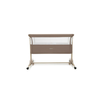Babymore Neera Bedside Crib – Mocha | 2-in-1 Bedside Sleeper & Baby Crib with Mattress