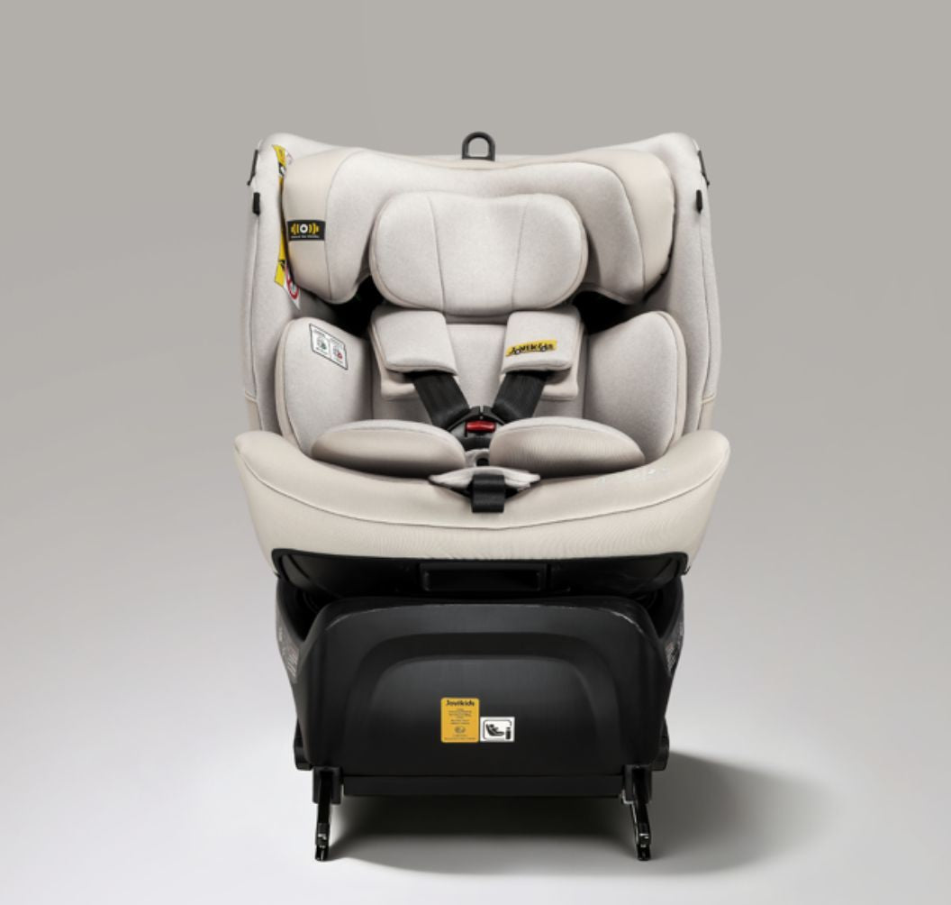 Jovikids Ranger 2 - i-Size 360° Rotating Car Seat with Canopy – 40-150cm All-in-One + ISOFIX Milkstone
