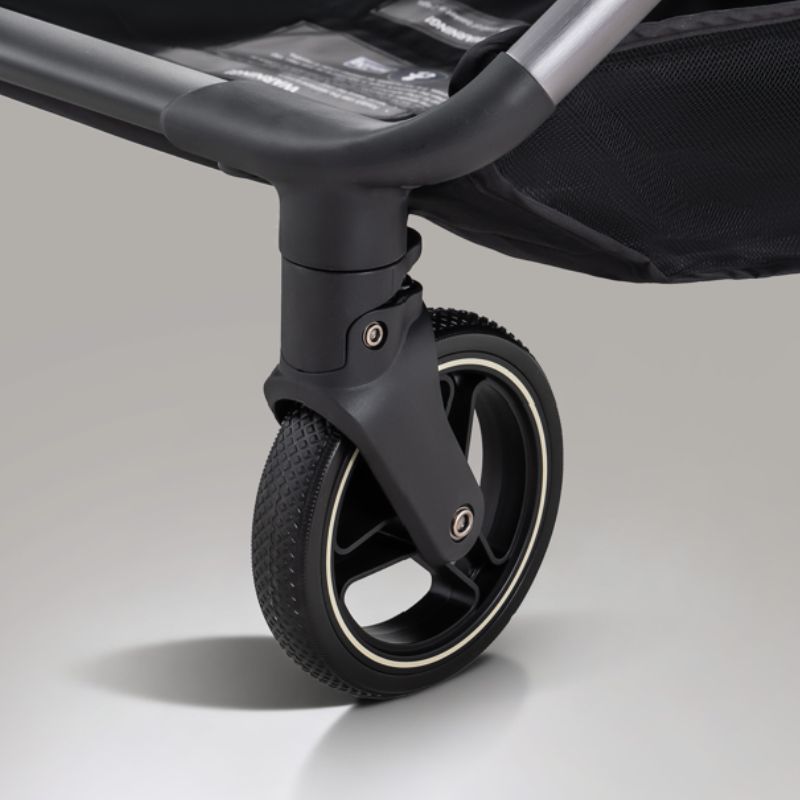 JoviKids Ayla Twin Lightweight Double Stroller | Compact Auto Fold Pushchair | Cabin Ready - Urban Black