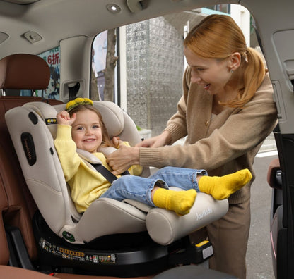 Jovikids Ranger TT - i-Size 360° Rotating Car Seat (40-150 cm) All-in-One ISOFIX & Top Tether Car Seat - Milkstone