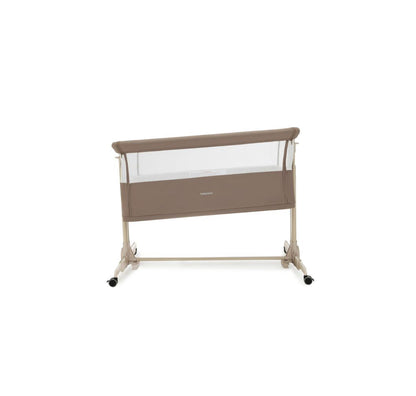 Babymore Neera Bedside Crib – Mocha | 2-in-1 Bedside Sleeper & Baby Crib with Mattress