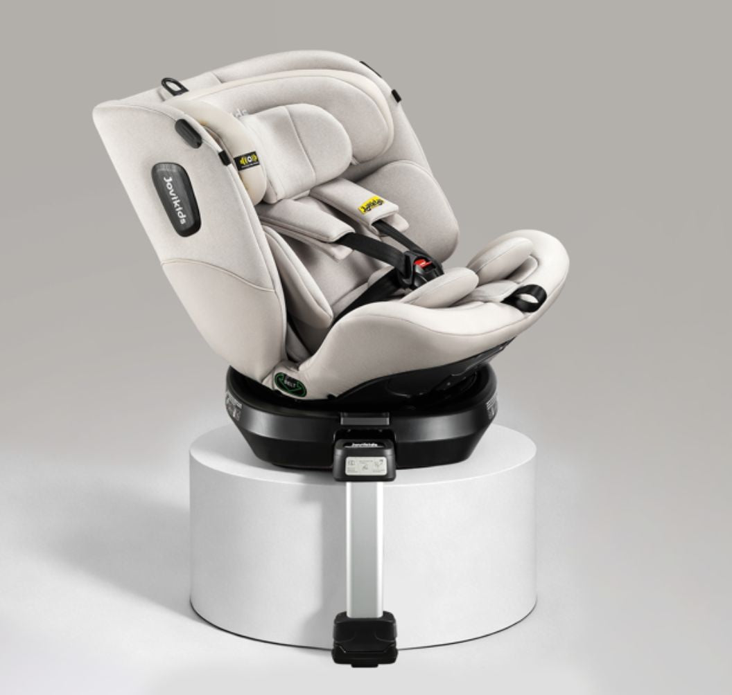 Jovikids Ranger 2 - i-Size 360° Rotating Car Seat with Canopy – 40-150cm All-in-One + ISOFIX Milkstone