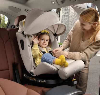 Jovikids Ranger 2 - i-Size 360° Rotating Car Seat with Canopy – 40-150cm All-in-One + ISOFIX Rosewood