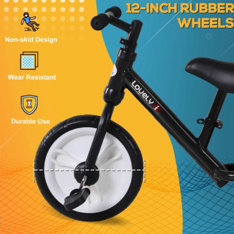 HOMCOM 2-in-1 Balance Bike with Removable Stabilisers | Adjustable Toddler Training Bike | Ages 2–5 Years - Red