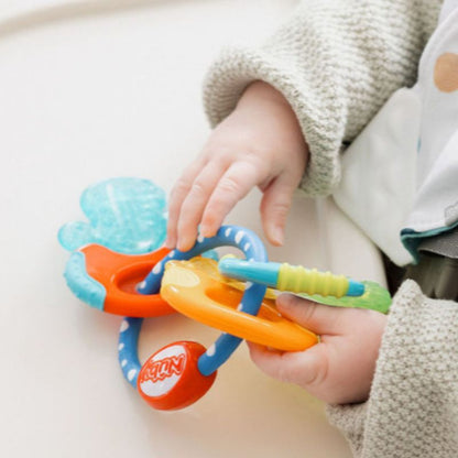 Nuby IcyBite Keys Cooling Teether | PureIce™ Gel Baby Teether | 3+ Months