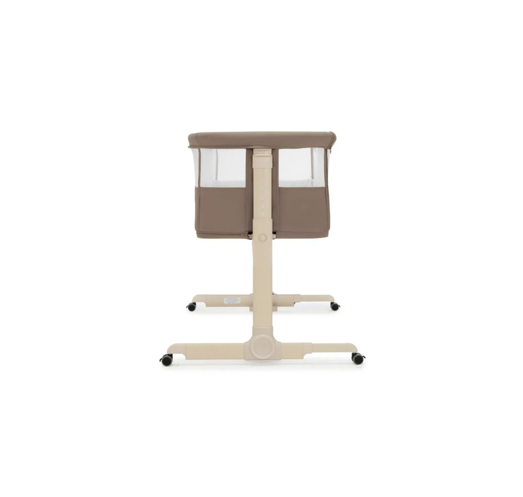 Babymore Neera Bedside Crib – Mocha | 2-in-1 Bedside Sleeper & Baby Crib with Mattress