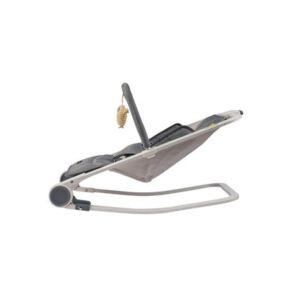 BabaBing RockOut Baby Rocker | Lightweight Fold-Flat Baby Bouncer | Birth–6 Months - Grey Melange