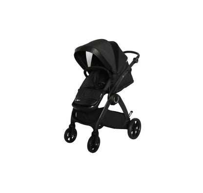 Cozy N Safe Champion Pram Pushchair | Reversible Seat | Travel System Ready | Birth to 15kg | Black