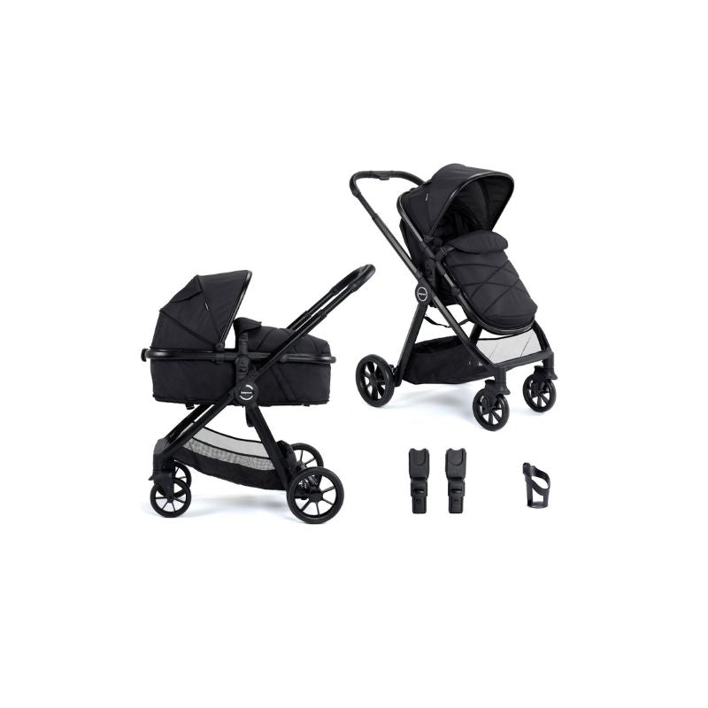 Dark Slate Gray BABYMORE MIMI 2 IN 1 MIMI PRAM & PUSHCHAIR - BLACK