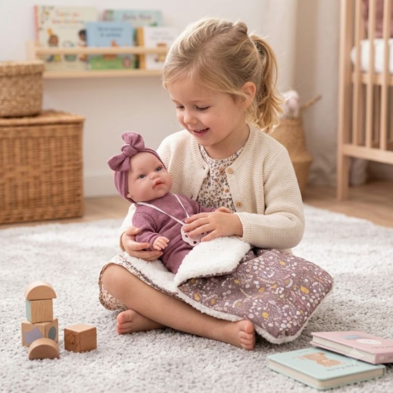 Antonio Juan Toneta Little Words Doll with Sleeping Bag | Interactive Soft Body Baby Doll | 34cm | Ages 3+ Years