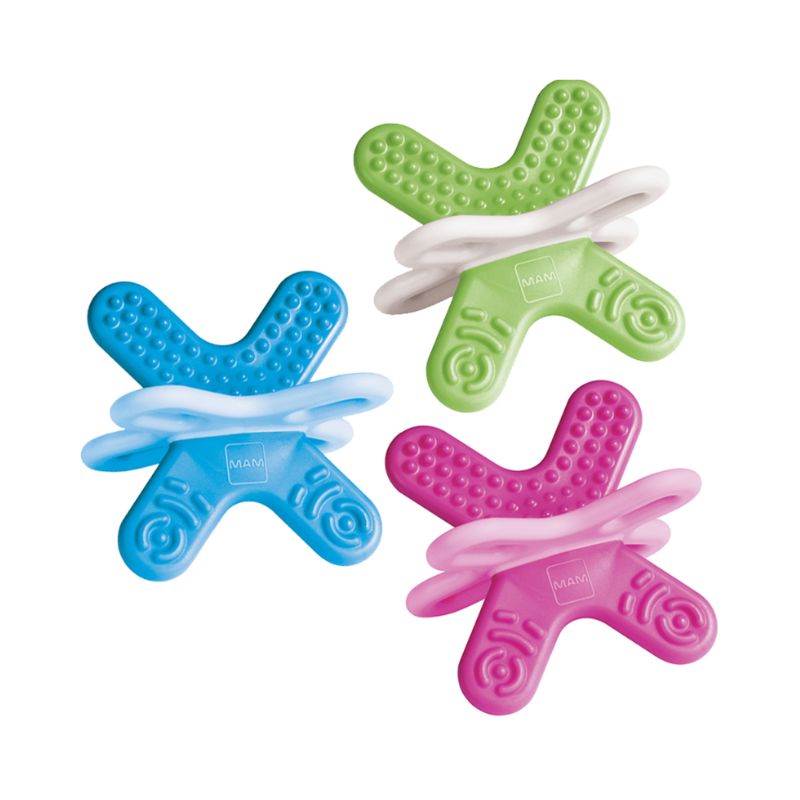 MAM Bite & Relax Mini Teether | Phase 2 Baby Teether | 4+ Months 