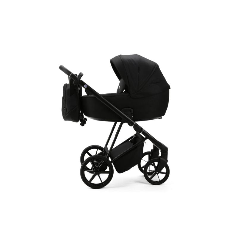 Black MEE-GO MILANO EVO 2 IN 1 PRAM & PUSHCHAIR- ABSTRACT BLACK