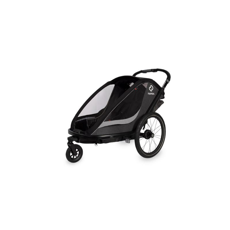 HAMAX COCOON TWIN CHILD BIKE TRAILER - GREY + BLACK