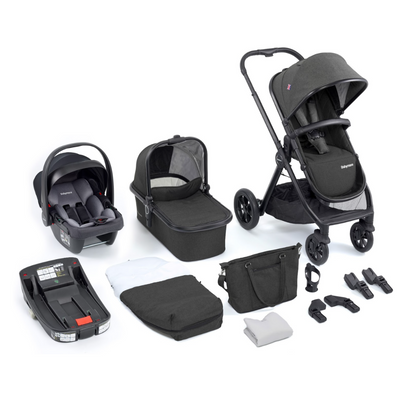 Babymore Memore V2 Travel System Coco Car Seat + ISOFIX Base - Black