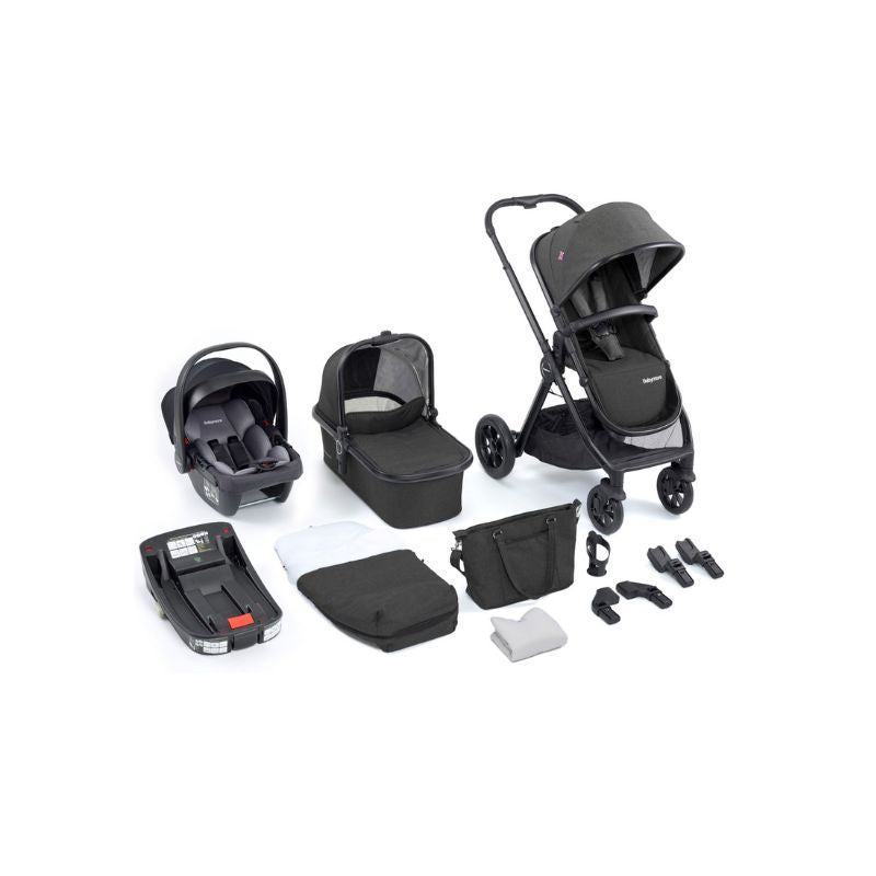 Babymore Memore V2 Travel System 13 Piece Coco with Base - Black