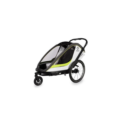 Hamax Breeze Twin Child Bike Trailer - White + Green