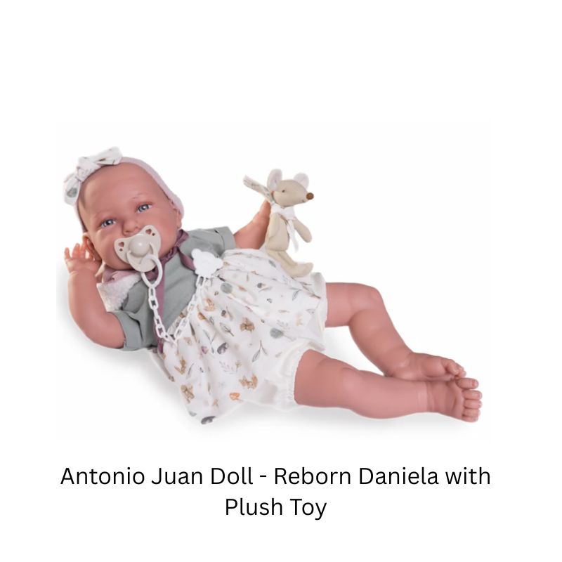 Antonio Juan My First Reborn Daniela Doll with Plush Toy | 52cm Realistic Soft Body Doll | Ages 3+ Years