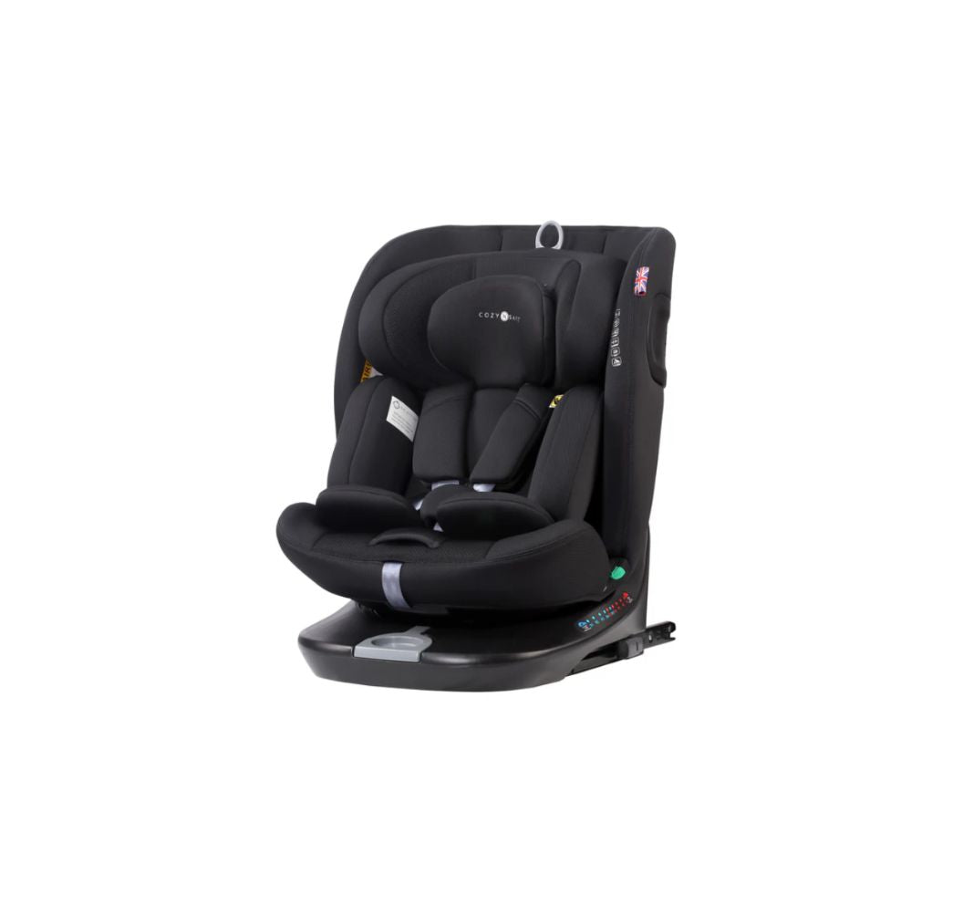 Cozy N Safe Galaxy i-Size 360° Rotating Car Seat (40–150cm) | Birth to 12 Years | ISOFIX & Top Tether - Jet Black 