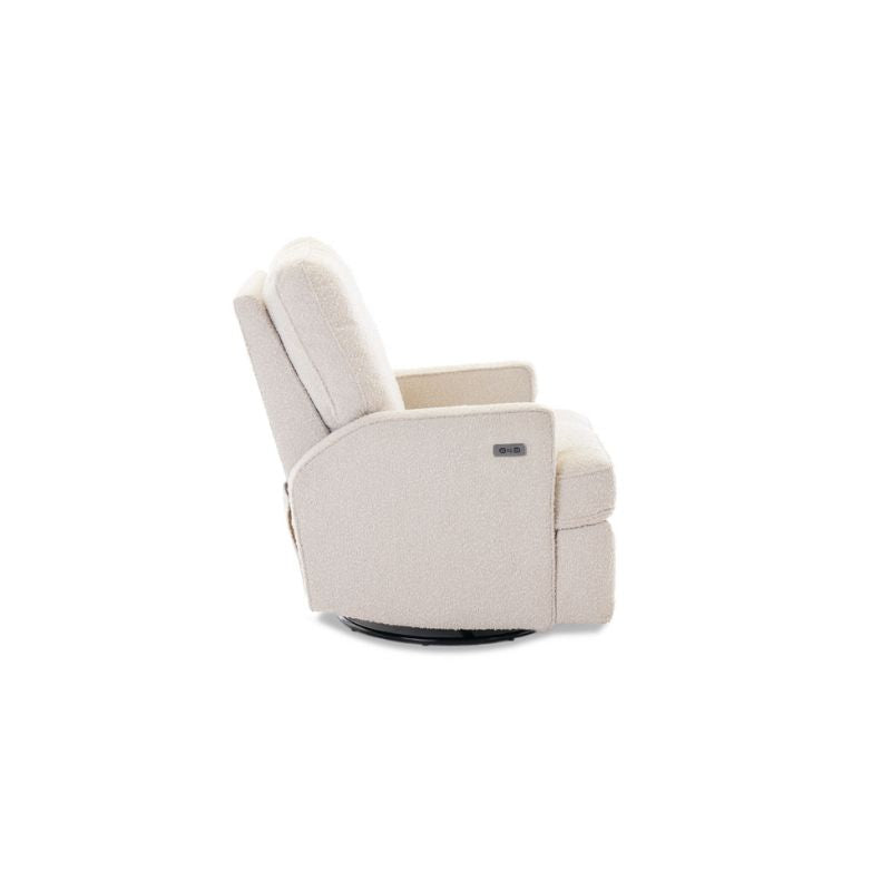 OBaby Madison Electric Swivel Glider Recliner Chair - Bouclé