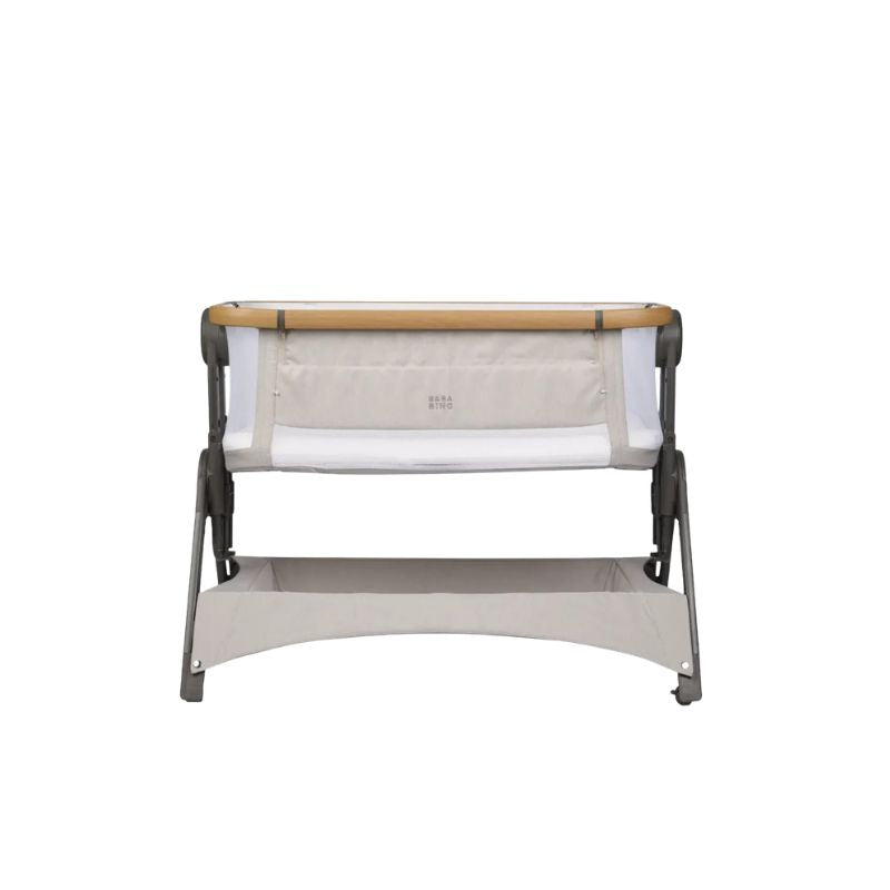 BabaBing Bedside Crib & Travel Cot | One-Click Fold | Birth to 6 Months - Oatmeal