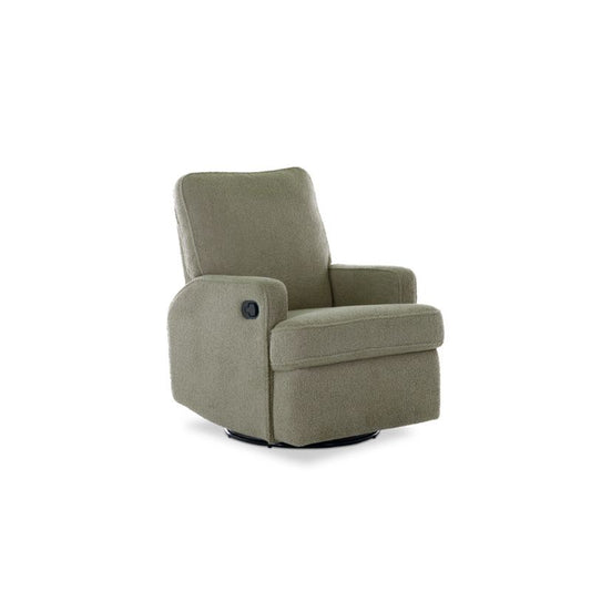 OBaby Madison Swivel Glider Recliner Chair - Teddy Fabric Olive