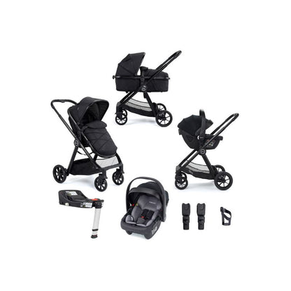 Dark Slate Gray BABYMORE MIMI TRAVEL SYSTEM COCO I-SIZE CAR SEAT WITH ISOFIX BASE - BLACK