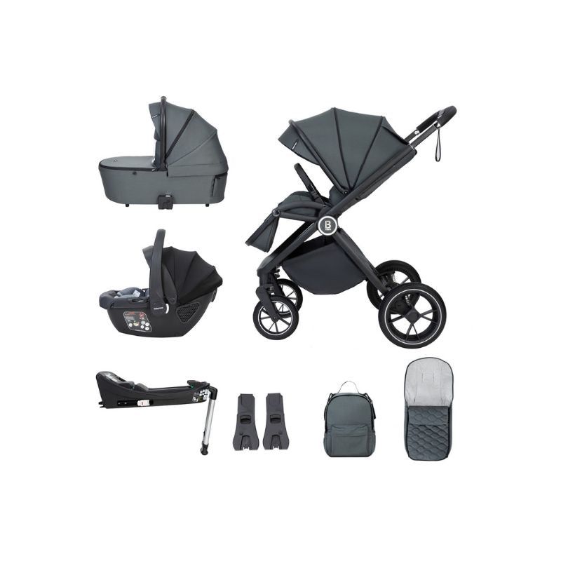 Dark Slate Gray BABYMORE KAI TRAVEL SYSTEM COCO WITH BASE – FOREST GRAY