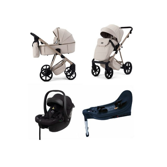 Mee-go Milano Natura All in One Travel System + Isofix Base - Vanilla