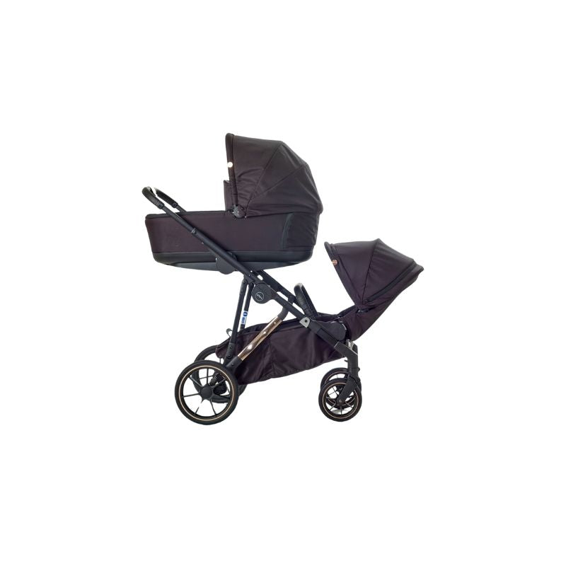 Dark Slate Gray MEE-GO UNO PLUS 2 IN 1 PRAM & PUSHCHAIR - BLACK ROSE