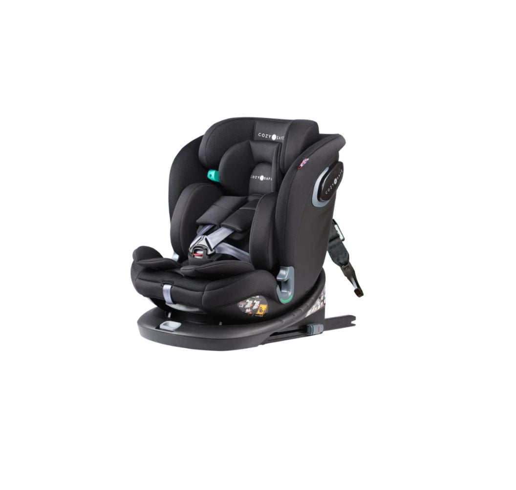 Cozy N Safe Vesta i-Size 360° Rotating Car Seat (40–150cm) | Birth to 12 Years | ISOFIX - Jet Black