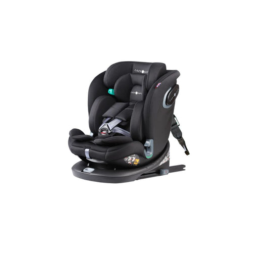 Cozy N Safe Vesta i-Size 360° Rotating Car Seat (40–150cm) | Birth to 12 Years | ISOFIX - Jet Black