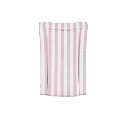 by Baby Changing Mat | Wipe Clean Padded Changing Mat | From Birth - Berry Scallop Stripe 