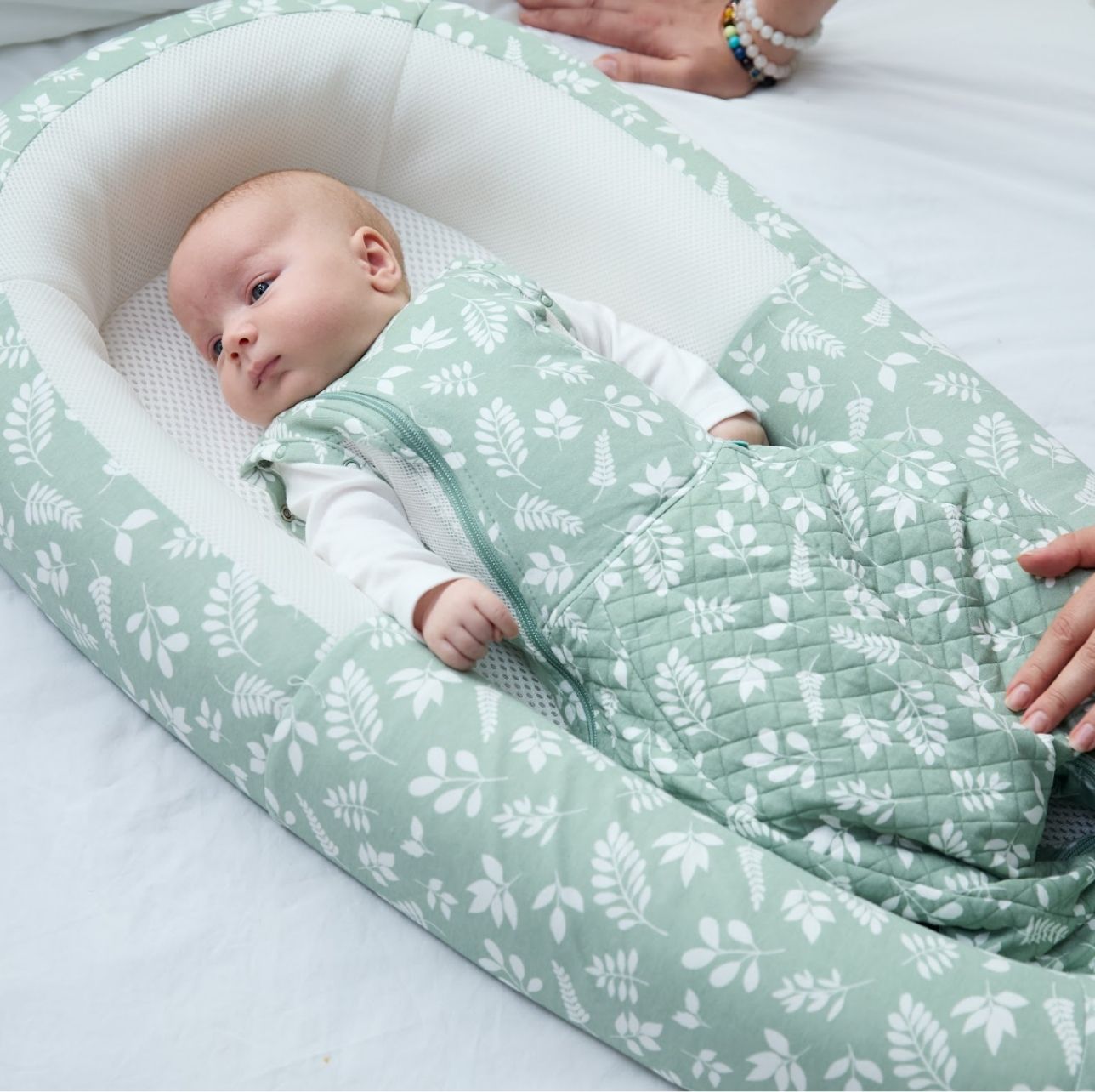 Purflo Sleep Tight Baby Bed - Fern