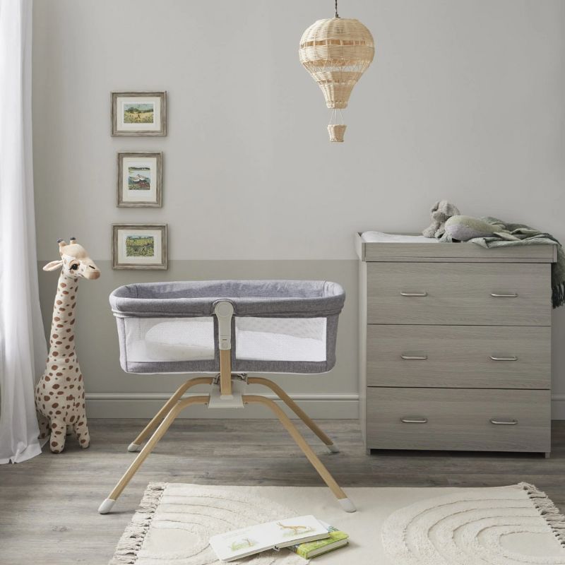 Babymore Air Motion Gliding Crib - Slate