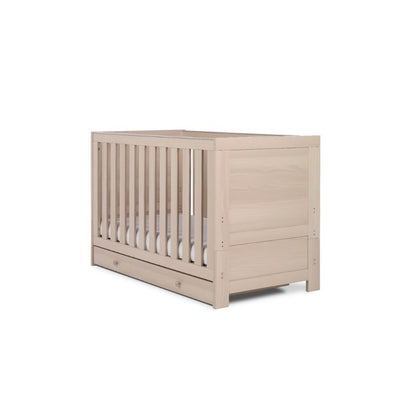Obaby Nika 3 Piece Nursery Room Set | Cot Bed with under-Drawer, Changing Unit & Wardrobe - Aspen