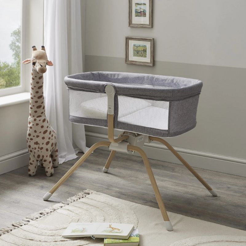 Babymore Air Motion Gliding Crib - Slate