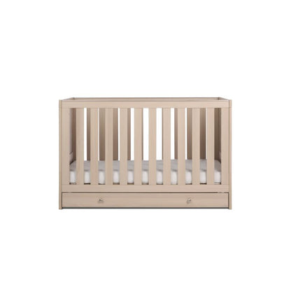 Obaby Nika 3 Piece Nursery Room Set | Cot Bed with under-Drawer, Changing Unit & Wardrobe - Aspen