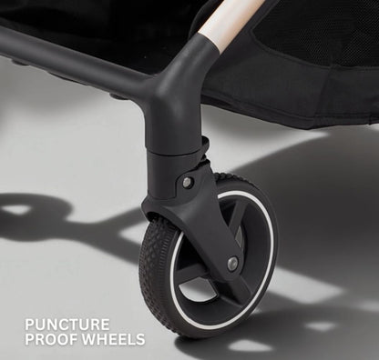 JoviKids Ayla Compact Travel Stroller | Auto Fold Lightweight Pushchair | Cabin-Friendly | Birth to 22kg 