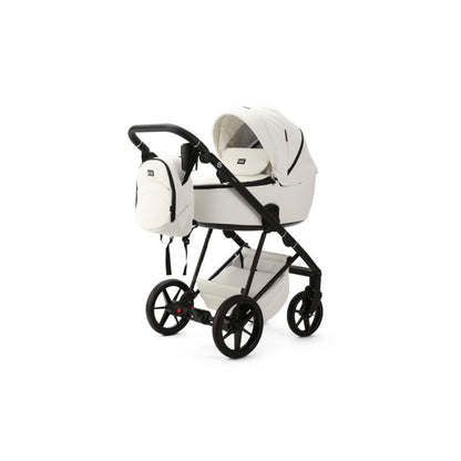 Black MEE-GO MILANO EVO 2 IN 1 PRAM & PUSHCHAIR - PEARL WHITE