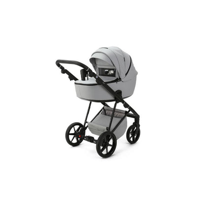 Light Slate Gray MEE-GO MILANO EVO 2 IN 1 PRAM & PUSHCHAIR - STONE GREY