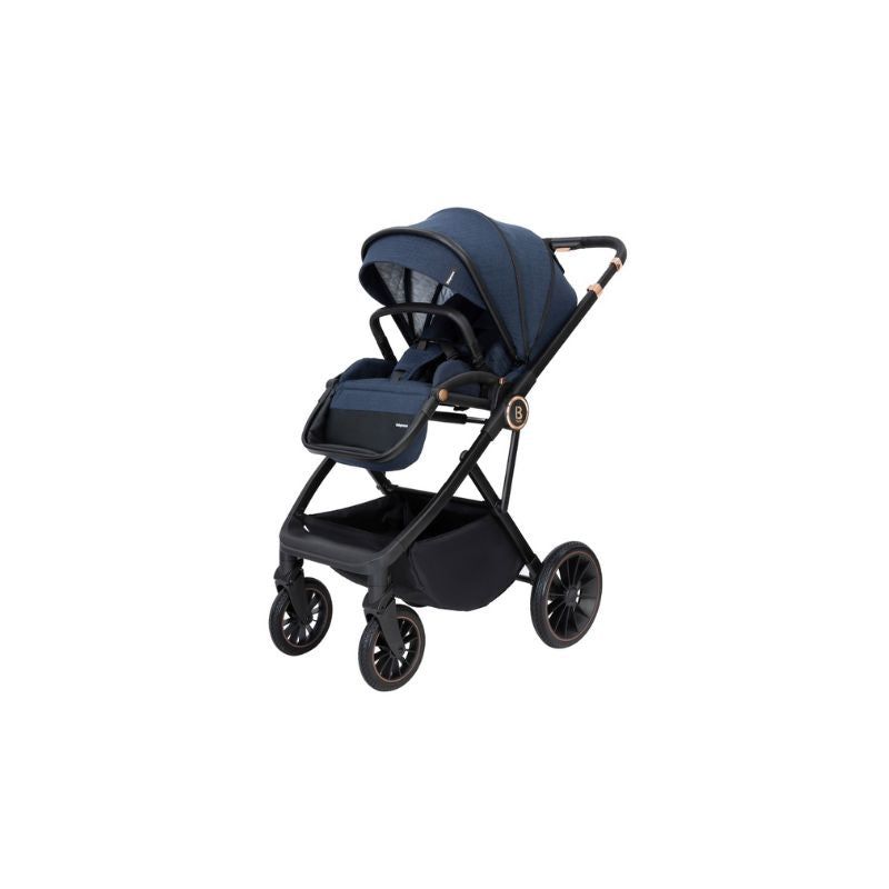 Dark Slate Gray BABYMORE CHIA 2 IN 1 PRAM & PUSHCHAIR - MIDNIGHT BLUE