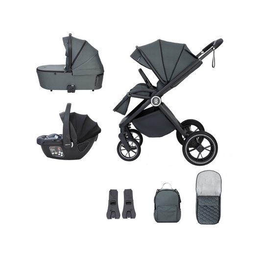 Babymore Kai 3 in 1 Travel System + Coco Car Seat - Forest  Grey