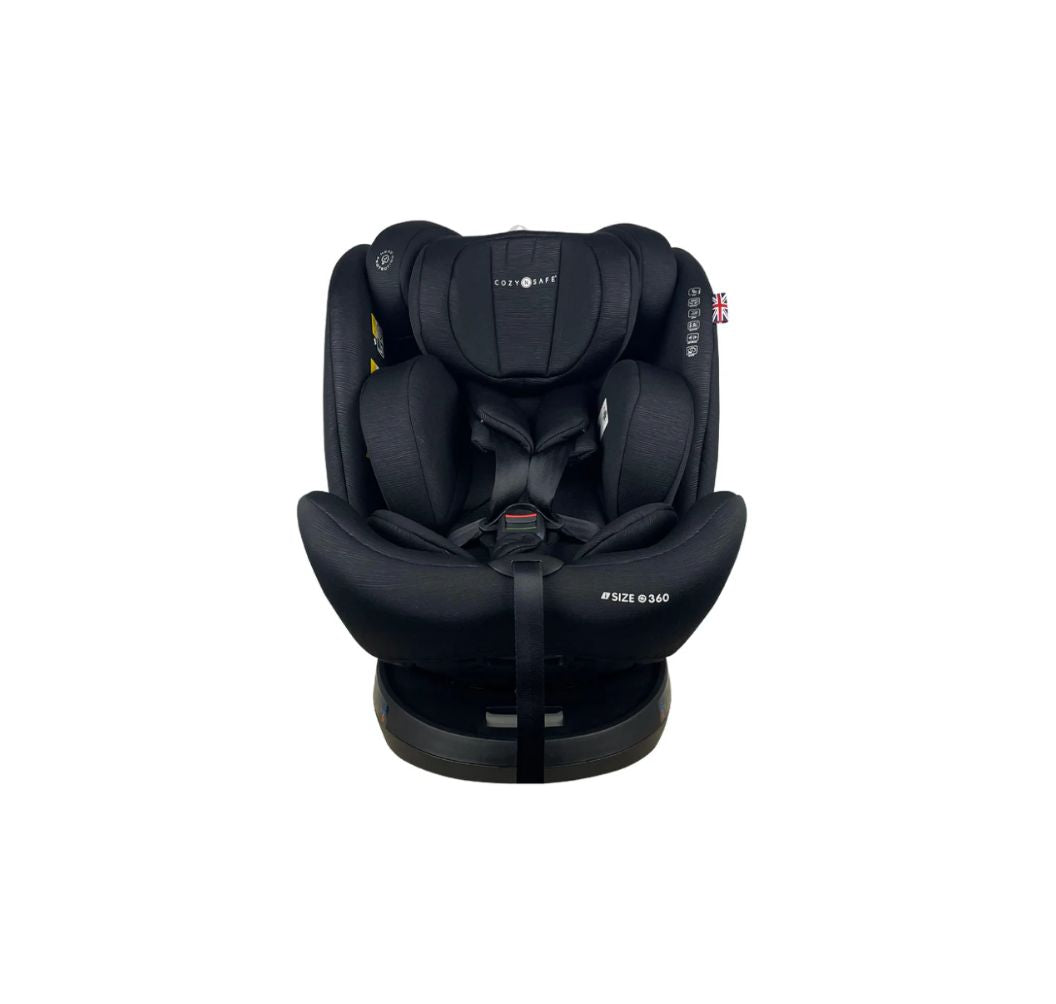 Cozy N Safe Apollo i-Size 360° Rotating Car Seat (40–150cm) | Birth to 12 Years | ISOFIX & Top Tether - Onyx