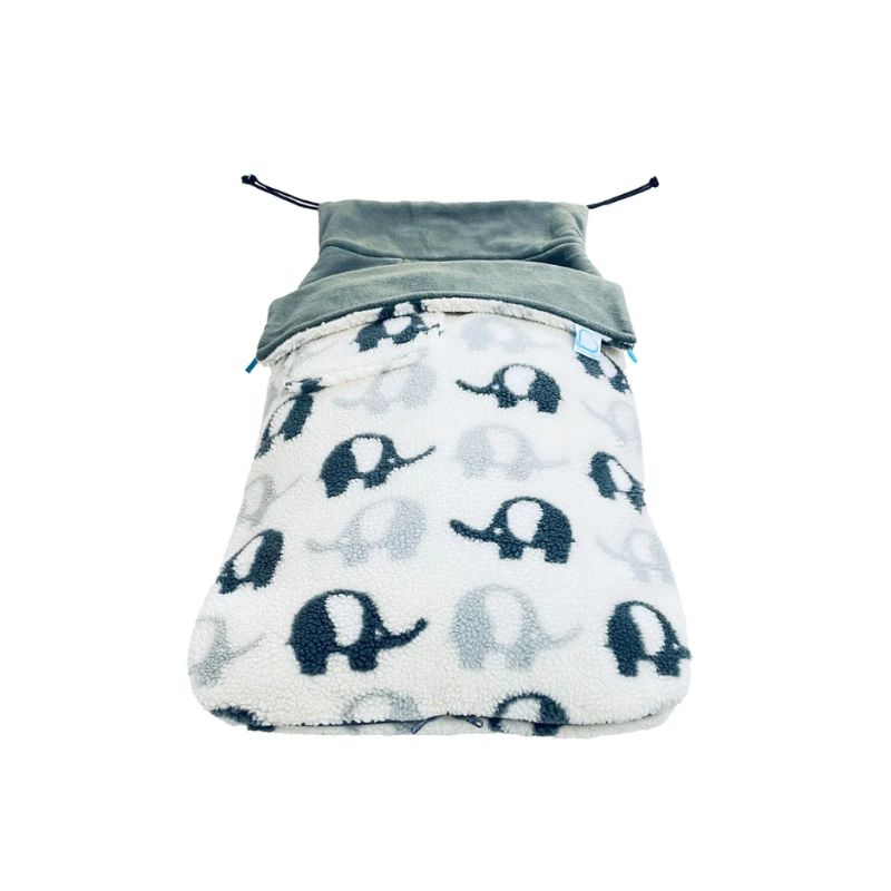 Buggysnuggle Snuggle Sherpa Elephant Stomp universal pushchair footmuff